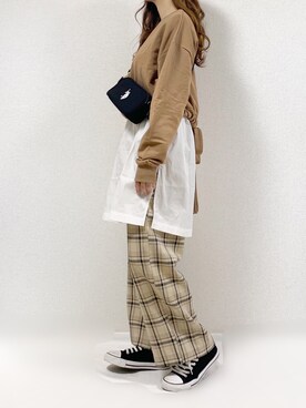 「U.S. POLO ASSN.（ユーエスポロアッスン）の【U.S. POLO ASSN.】 ユーエスポロアッスン クロスボディ ショルダーバッグＳ　 US1885（ショルダーバッグ）」を使った、TOMOさん（レディース・154cm）の秋コーディネート