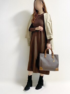 「RODE SKO」｜「アイテム（ブルゾン）」を使った、TOMOさん（レディース・154cm）の秋コーディネート
