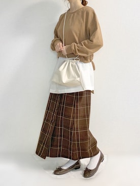 「CLEA（クレア）のアイテム」を使った、TOMOさん（レディース・154cm）の秋コーディネート