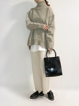 「La-gemme」｜「アイテム（パンツ）」を使った、TOMOさん（レディース・154cm）の秋コーディネート
