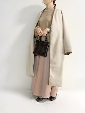 「ORiental TRaffic(ORiental TRaffic)」｜「アイテム（その他アウター）」を使った、TOMOさん（レディース・154cm）の秋コーディネート