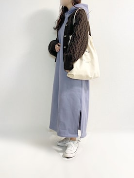 「socolla（ソコラ）のアイテム（ワンピース/ドレス）」を使った、TOMOさん（レディース・154cm）の冬コーディネート