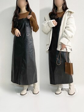 TOMOさん（レディース・154cm）の冬コーディネート