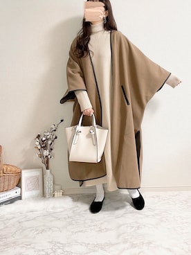 「&. NOSTALGIA（アンドドットノスタルジア）のアイテム」を使った、TOMOさん（レディース・154cm）の冬コーディネート