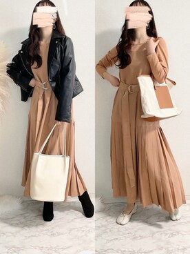 「MKT（エムケーティー）のアイテム」を使った、TOMOさん（レディース・154cm）の冬コーディネート