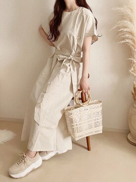 TOMOさん（レディース・154cm）の春コーディネート