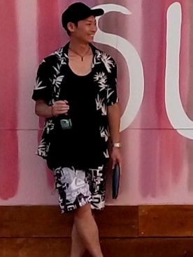 「海」｜「アイテム（財布/小物）」を使った、KENTA.Kさん（メンズ・170cm）の夏コーディネート