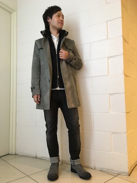 「TORNADO MART（トルネードマート）のアイテム（シューズ）」を使った、Niidoさん（メンズ・172cm）の秋コーディネート