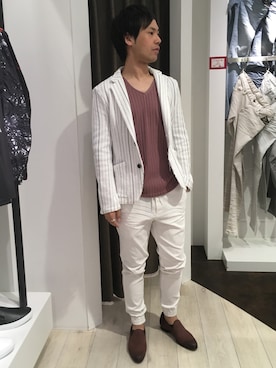 「TORNADO MART（トルネードマート）のアイテム（シューズ）」を使った、Niidoさん（メンズ・172cm）の春コーディネート