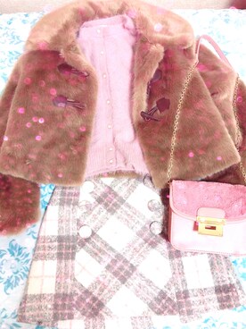 「dazzlin（ダズリン）のアイテム（ダッフルコート）」を使った、@yuriさん（レディース・150cm）の冬コーディネート