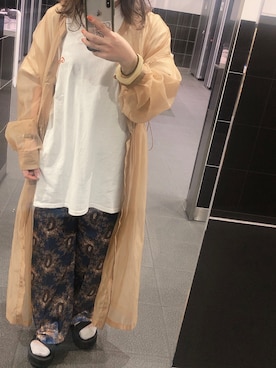 「Teva（テバ）のTeva / プラットフォーム ユニバーサル（サンダル）」を使った、nakapiさん（レディース・150cm）の春コーディネート