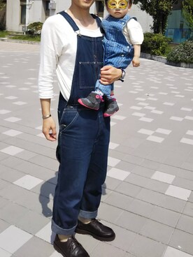 「BEAMS（ビームス）のアイテム（サロペット/オーバーオール）」を使った、KEYさん（メンズ・170cm）の春コーディネート