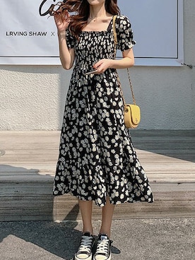 「激安コーデ」｜「アイテム（ワンピース/ドレス）」を使った、Syareher_officialさん（レディース・162cm）の夏コーディネート