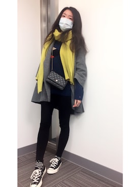 「TOMMY HILFIGER」｜「アイテム（ピーコート）」を使った、mingyingさん（レディース・161cm）の冬コーディネート
