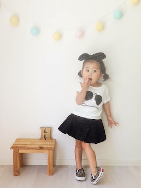 「アイテム（スリッポン、その他）」を使った、love.hiiiさん（キッズ・90cm）の春コーディネート