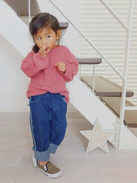 「アイテム（スリッポン、その他）」を使った、love.hiiiさん（キッズ・90cm）の秋コーディネート