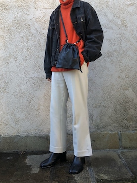 「LEANN（リーン）のアイテム」を使った、志賀さん（メンズ・172cm）の冬コーディネート