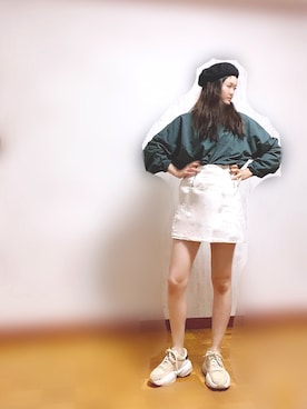 「Another Edition（アナザーエディション）のアイテム（帽子）」を使った、IU 𓁫さん（レディース・163cm）の秋コーディネート