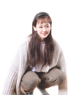 IU 𓁫さん（レディース・163cm）の冬コーディネート