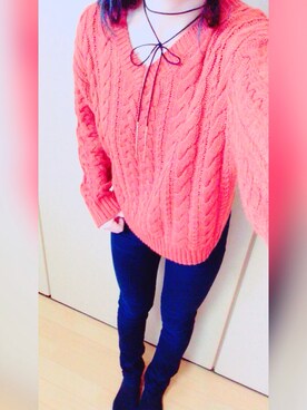 「CECIL McBEE（セシルマクビー）のアイテム（アクセサリー）」を使った、yさん（レディース・157cm）の冬コーディネート