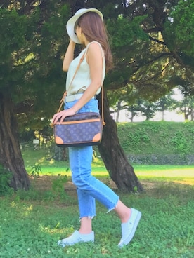 「M.deux（エムドゥ）のアイテム（その他トップス）」を使った、りささん（レディース・162cm）の夏コーディネート