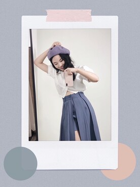 「高腰褲」｜HUANGYSHIさん（レディース・158cm）の夏コーディネート