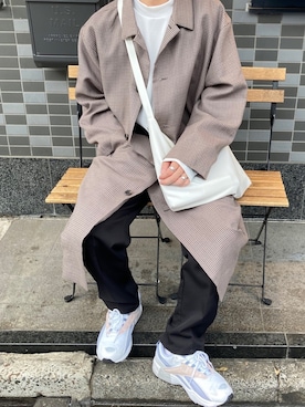 「SENSE OF PLACE by URBAN RESEARCH（センスオブプレイスバイアーバンリサーチ）のアイテム（トレンチコート）」を使った、あ。くんさん（メンズ・172cm）の秋コーディネート
