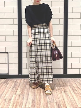 「URBAN RESEARCH ROSSO WOMEN（アーバンリサーチ　ロッソ）のアイテム（サンダル）」を使った、risaさん（レディース・153cm）の夏コーディネート