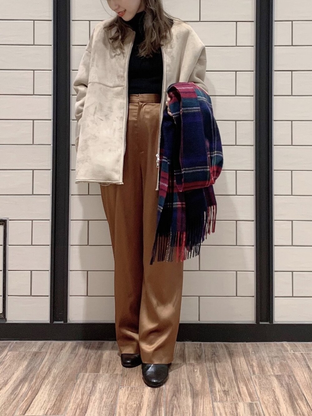 ＊最終値下げ＊ロッソ　フェイクムートンノーカラーショートコート　ベージュ URBAN RESEARCH ROSSO - ＊最終値下げ＊ロッソ フェイクムートン