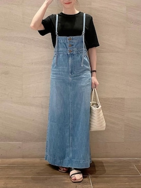 「URBAN RESEARCH ROSSO」｜「アイテム（オールインワン・サロペット）」を使った、risaさん（レディース・153cm）の春コーディネート