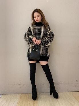 YU-KAさん（レディース・152cm）の冬コーディネート