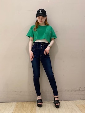 「でにむ」｜「アイテム（キャミソール）」を使った、YU-KAさん（レディース・152cm）の春コーディネート