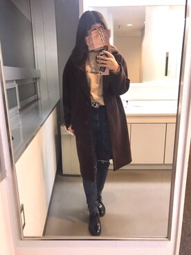 「FLAG-J（ﾌﾗｯｸﾞｼﾞｪｲ）のアイテム」を使った、のえる ໒꒱· ﾟさん（レディース・155cm）の秋コーディネート