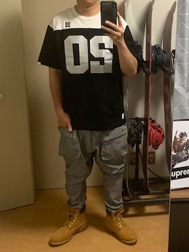 「NATAL DESIGN（ネイタルデザイン）のアイテム（パンツ）」を使った、taさん（メンズ・173cm）の夏コーディネート