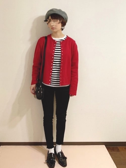 限定品 B 美品 Agnes アニエスベー 春服 赤色 カーディガン カーディガン ボレロ Www Qiraatafrican Com