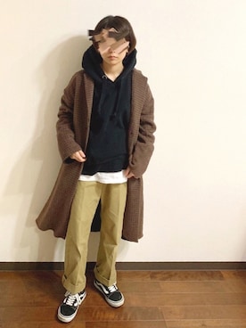 「THE SHINZONE（ザ　シンゾーン）のハイウエストチノパンツ（チノパンツ）」を使った、taaacoさん（レディース・154cm）の秋コーディネート