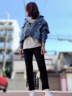 デニムジャケットを使った ヌーディージーンズ のレディース人気ファッションコーディネート Wear