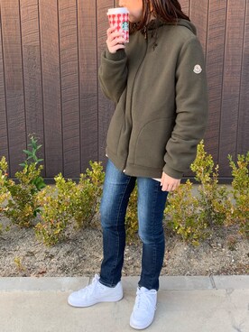 「MONCLER（モンクレール）のアイテム（ブルゾン）」を使った、mico020528さん（レディース・154cm）の秋コーディネート