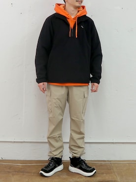「Saturdays NYC（サタデーズ ニューヨークシティ ）のアイテム（パーカー）」を使った、kixshixnoさん（メンズ・174cm）の冬コーディネート