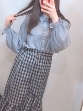 「シャーベットカラー」｜大佐さん（レディース・162cm）の冬コーディネート