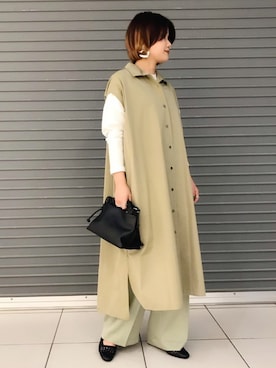 「TICCA（ティッカ）のアイテム（ワンピース/ドレス）」を使った、ADAM ET ROPE' STAFFさん（レディース・159cm）の春コーディネート