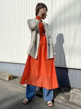 「Big John（ビッグジョン）のアイテム」を使った、ADAM ET ROPE' STAFFさん（レディース・164cm）の春コーディネート