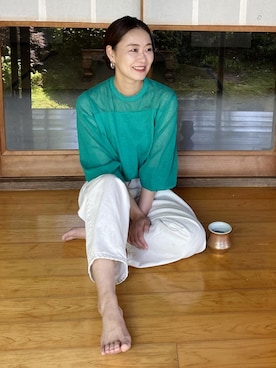 「Big John（ビッグジョン）のアイテム」を使った、ADAM ET ROPE' STAFFさん（レディース・162cm）の春コーディネート