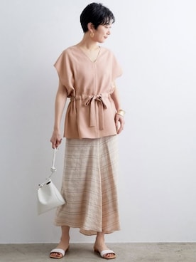 「きれいめコーディネート」｜ADAM ET ROPE' STAFFさん（レディース・160cm）の春コーディネート