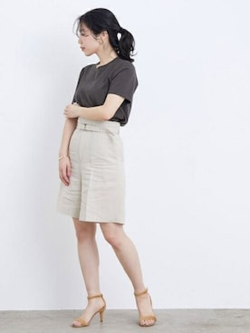 「BATONER（バトナー）のアイテム」を使った、ADAM ET ROPE' STAFFさん（レディース・162cm）の夏コーディネート