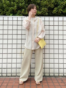 「BATONER（バトナー）のアイテム」を使った、ADAM ET ROPE' STAFFさん（レディース・160cm）の夏コーディネート