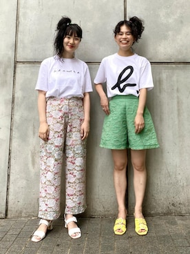 「アニエスベー」｜ADAM ET ROPE' STAFFさん（レディース・156cm）の夏コーディネート