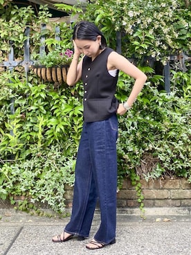 「Big John（ビッグジョン）のアイテム」を使った、ADAM ET ROPE' STAFFさん（レディース・152cm）の夏コーディネート