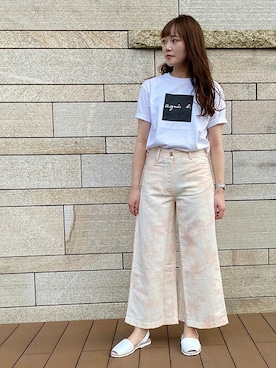 「アニエスベー」｜ADAM ET ROPE' STAFFさん（レディース・160cm）の夏コーディネート