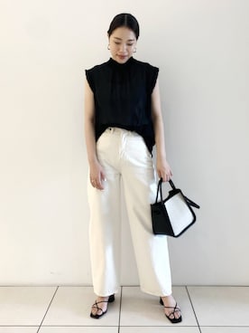 「Big John（ビッグジョン）のアイテム」を使った、ADAM ET ROPE' STAFFさん（レディース・160cm）の夏コーディネート